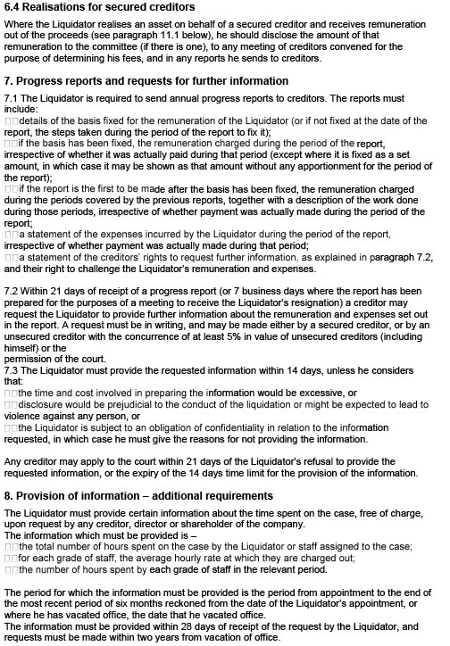 creditors guide